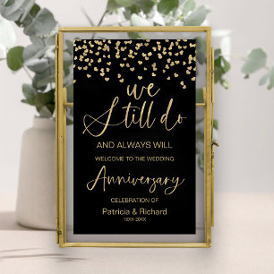 Poster Sinal de Boas-Vindas de Aniversário de Casamento