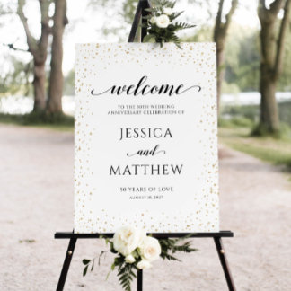 Poster Sinal de Boas-Vindas de Aniversário de Casamento c