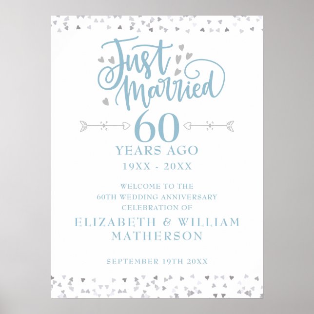 Poster Sinal de Boas-Vindas de Aniversário de Casamento d (Frente)
