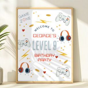 Poster Sinal de Boas-vindas de Aniversário para Crianças