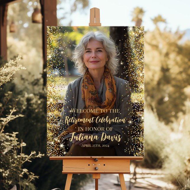 Pôster Sinal de boas-vindas de aposentadoria moderna com  (Criador carregado)