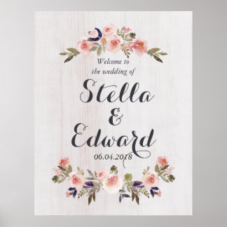 Pôster Sinal de boas-vindas de casamento