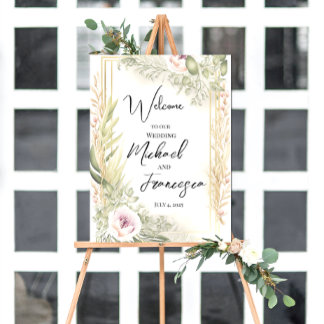 Poster Sinal de boas-vindas de casamento