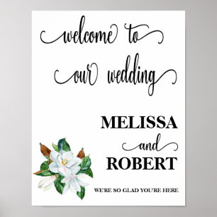 Poster Sinal de Boas-Vindas de Casamento