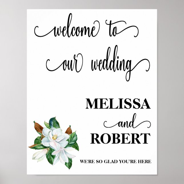 Poster Sinal de Boas-Vindas de Casamento (Frente)