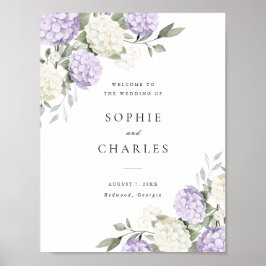 Poster Sinal de Boas-Vindas de Casamento com Hortênsia Ro