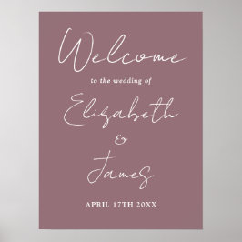 Poster Sinal de Boas-Vindas de Casamento com Letra Minima