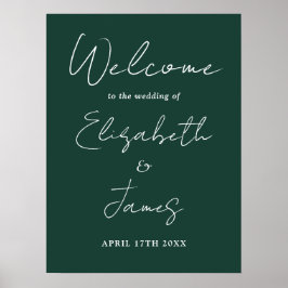 Poster Sinal de Boas-Vindas de Casamento com Letra Minima