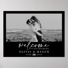 Poster Sinal de Boas-Vindas de Casamento com Roteiro Mode