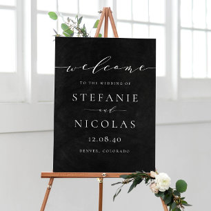 Poster Sinal de Boas-vindas de casamento do Script do Qua