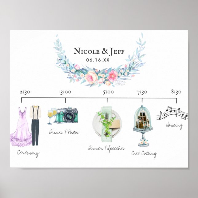 Poster Sinal de Boas-Vindas de Casamento Informal (Frente)