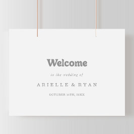 Poster Sinal de Boas-Vindas de Casamento Minimalista Form