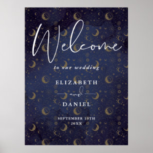 Poster Sinal de Boas-Vindas de Casamento Místico Celestia