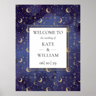 Poster Sinal de Boas-Vindas de Casamento Místico Celestia