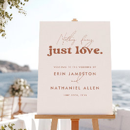 Poster Sinal de Boas Vindas de Casamento Nothing Fancy Ju
