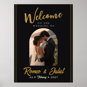 Poster Sinal de Boas-Vindas de Casamento Ouro Preto car