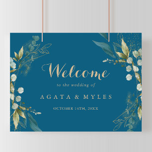 Poster Sinal de Boas-Vindas de Casamento Sage Greenery Eu