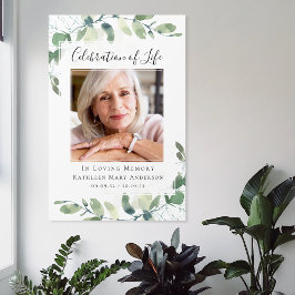 Poster Sinal de Boas-Vindas de Celebração de Vida com Euc