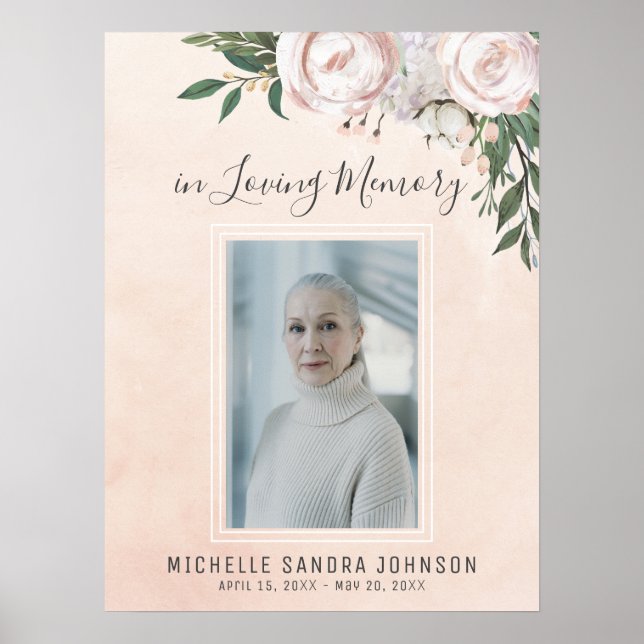 Poster Sinal de Boas-Vindas de Celebração de Vida Rosa Fu (Frente)