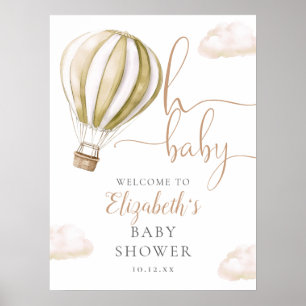Poster Sinal de Boas-Vindas de Chuveirinho de Bebê de Bal