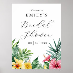 Poster Sinal de Boas-Vindas de Chuveiro de Noiva Floral T