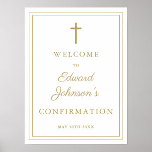 Poster Sinal de boas-vindas de confirmação de limite Dour