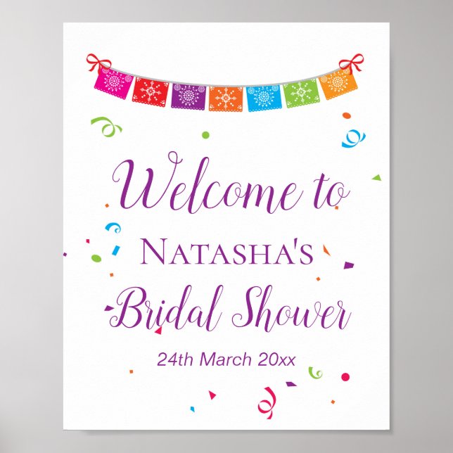 Poster Sinal de Boas-Vindas de Festa Editable 8x10 (Frente)