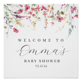 Pôster Sinal de boas-vindas de flor selvagem, tapeçaria d