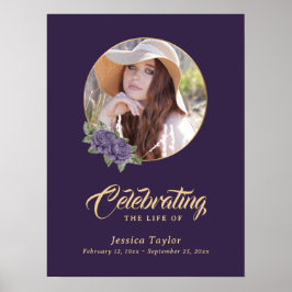 Poster Sinal de Boas-Vindas de Foto de Funeral Memorial F