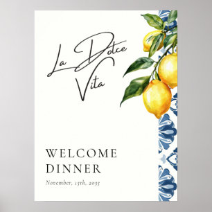 Poster Sinal de Boas-vindas de La Dolce Vita Positano
