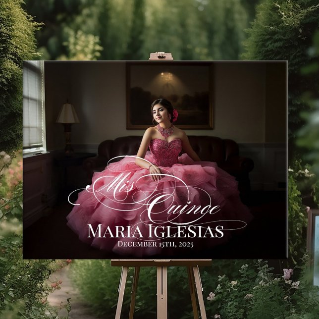 Poster Sinal de boas-vindas de Mis Quince Quinceanera (Criador carregado)