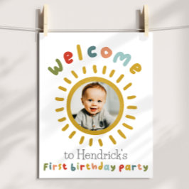 Pôster Sinal de Boas-Vindas de Primeira Viagem em Torno d