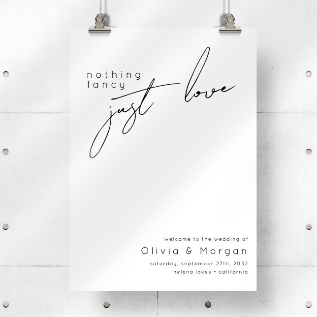 Poster Sinal de Boas-vindas de Script Moderno (Criador carregado)