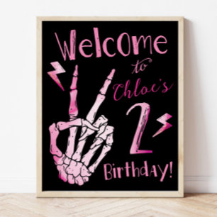 Poster Sinal de Boas-Vindas de Segundo Aniversário, Má DO