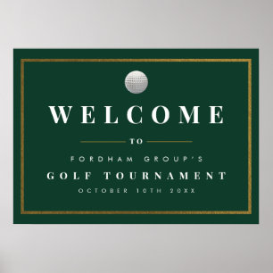 Poster Sinal de Boas-Vindas de Torneio de Golfe 