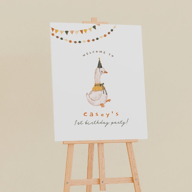 Poster Sinal de boas-vindas de um Bobo ganha a primeira F (Welcome Sign Mock-up)