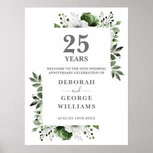 Poster Sinal de Boas-vindas do 25 Silver