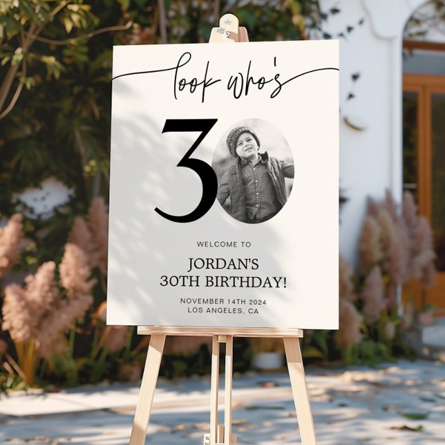 Pôster Sinal de boas-vindas do aniversário de 30 anos de  (Criador carregado)