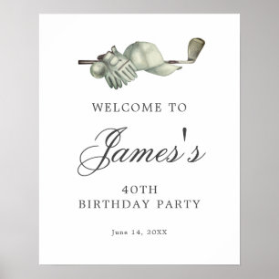 Poster Sinal de boas-vindas do aniversário de 40 anos de
