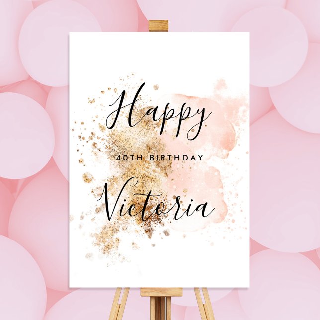 Poster Sinal de boas-vindas do aniversário de 40 anos, ro (Criador carregado)