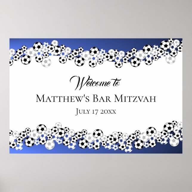 Poster Sinal de boas-vindas do Bar Mitzvah (Frente)