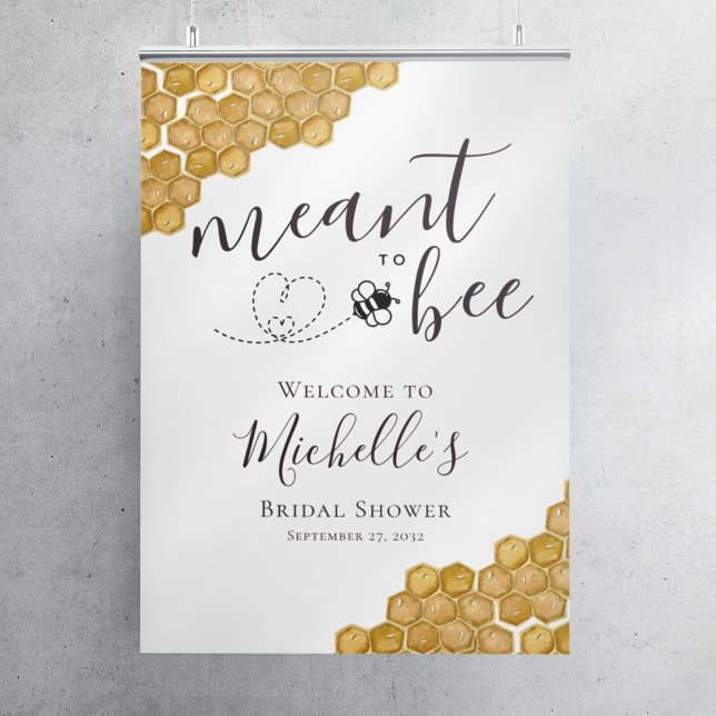 Poster Sinal de boas-vindas do Bee Chá de panela (Criador carregado)