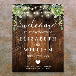 Poster Sinal de boas-vindas do casamento
