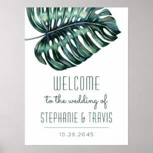 Poster Sinal de Boas-vindas do Casamento da Praia da Mons