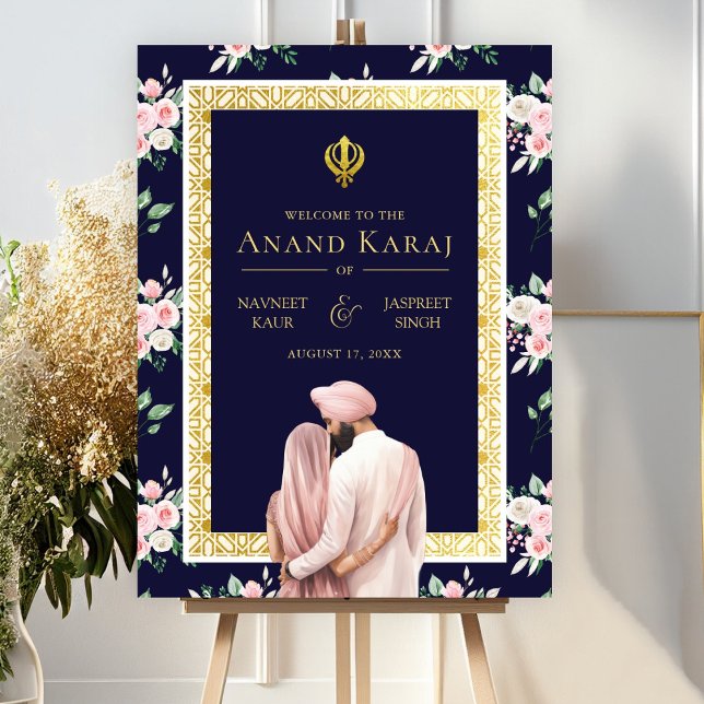 Poster Sinal de boas-vindas do casamento de Anand Karaj,  (Criador carregado)