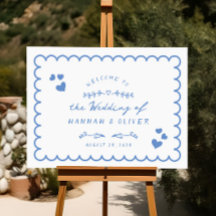 Sinal de Boas-vindas do Casamento de Doodle Ilustr