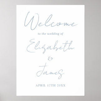 Poster Sinal de Boas-vindas do Casamento de Manuscrito Mi