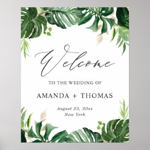 Poster Sinal de Boas-vindas do Casamento de Praia de Ver
