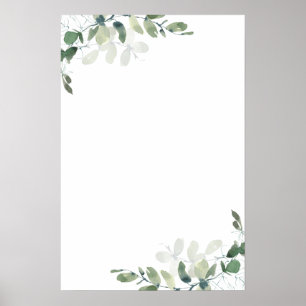 Poster Sinal de Boas-vindas do Casamento Eucalyptus Green