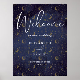 Poster Sinal de boas-vindas do casamento místico celestia